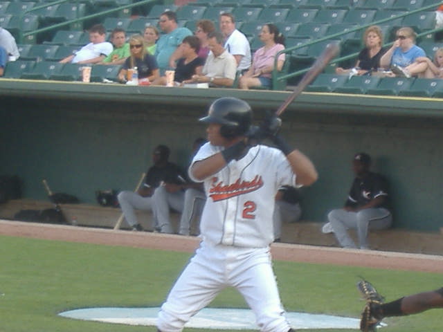 Pedro Florimon waits on the pitch in a game last August. This 2007 holdover is my first Shorebird of the Week for 2008.